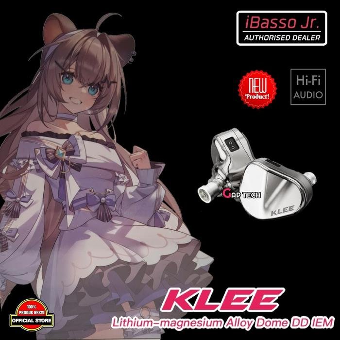 IBasso KLEE Hi-Fi Lithium-Magnesium Alloy Dome Dynamic Driver Earphone IEM Original