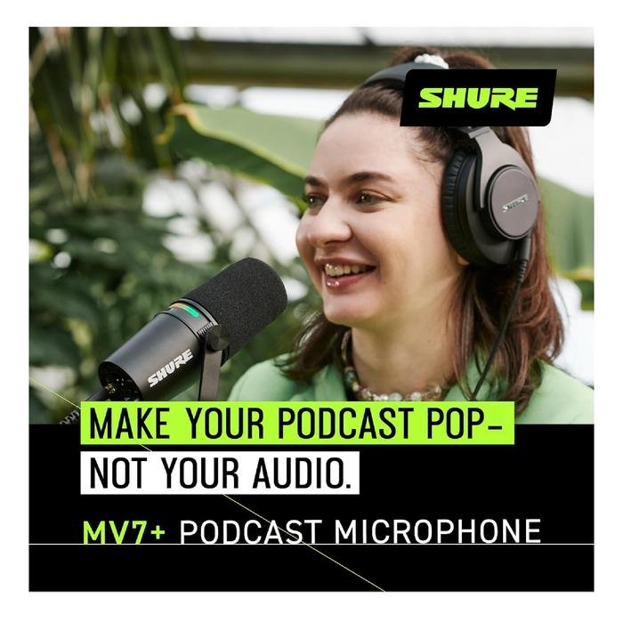 SHURE MV7 / MV 7 / MV7X XLR / MV7 X / MV 7X / MV7+ / MV7 + / MV7 Plus / MV7Plus Podcast Microphone For Podcasters, Gamers, Musicians Original