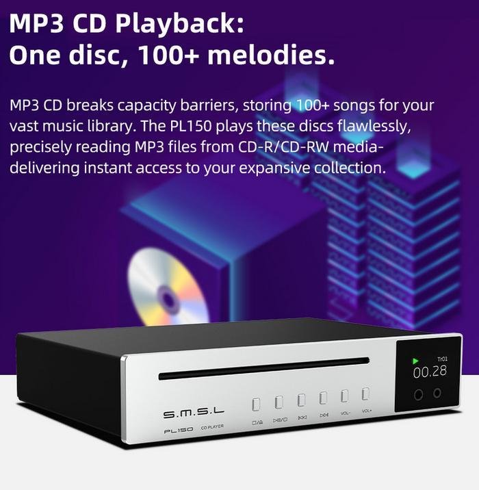 SMSL PL150 / PL 150 / PL-150 Hi-Fi CD Player CS43198 DAC Original