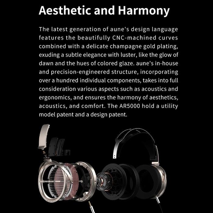 Aune AR5000 / AR 5000 Hi-Res Open-Back Headphone with MLD Driver Original
