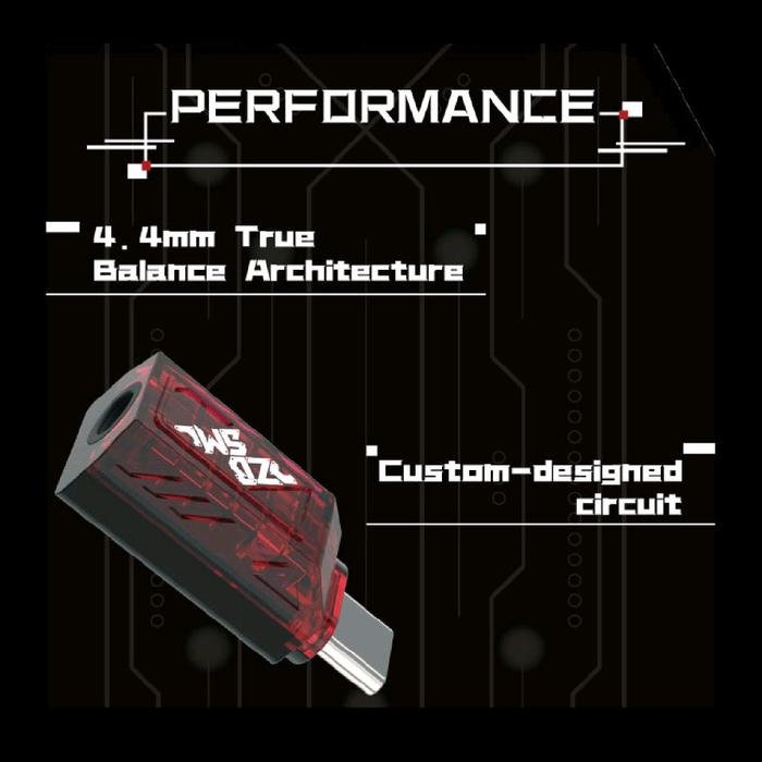 Tangzu Harmonic Empire HE Zhang Ba She Mao / ZBSM Adapter 4.4mm Female to Type-C Audio Codec Chip KT0231H Portable DAC Amp Original