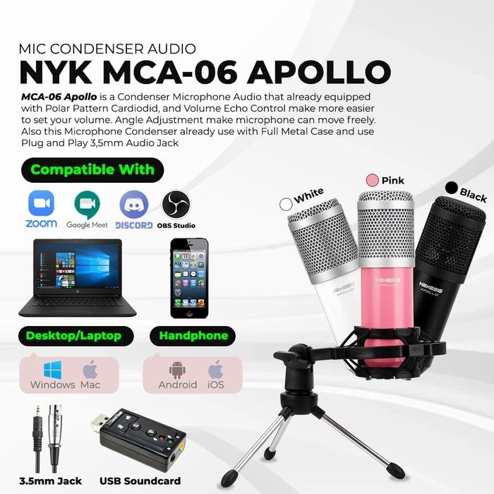 NYK NEMESIS APOLLO MCA 06 Cardioid Microphone Condenser Original