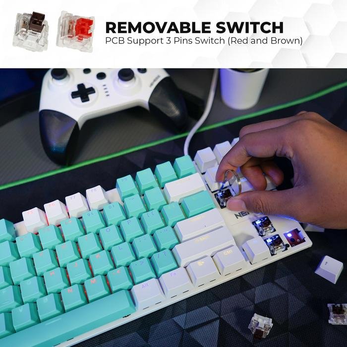 NYK Nemesis MKN-01 / MKN 01 EZALOR 87 Keys Mechanical Gaming Keyboard Original