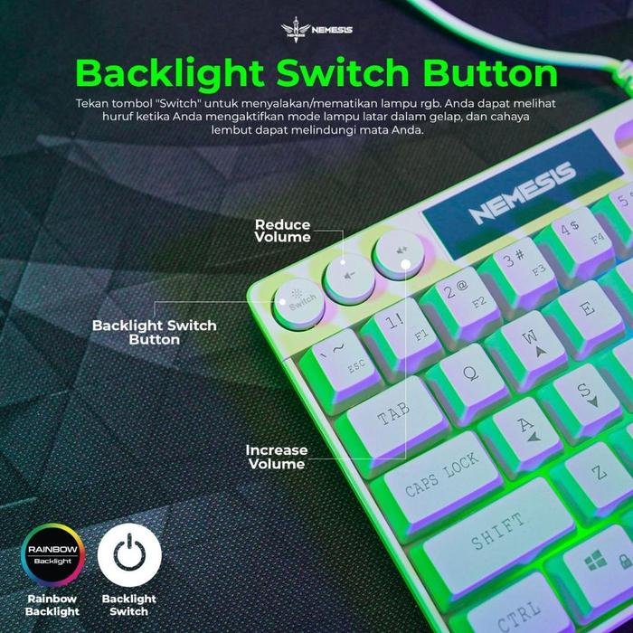 NYK K-06 ERIS Wired Mini Membrane Gaming Keyboard with Phone Holder Original