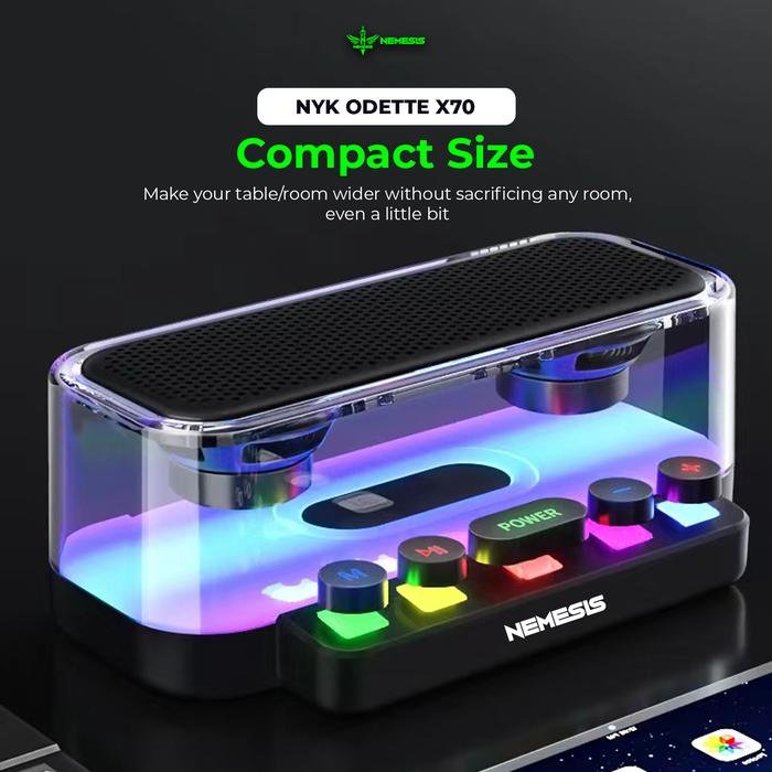 NYK Odette X70 Gaming RGB Portable Speaker & Mechanical Controller Original