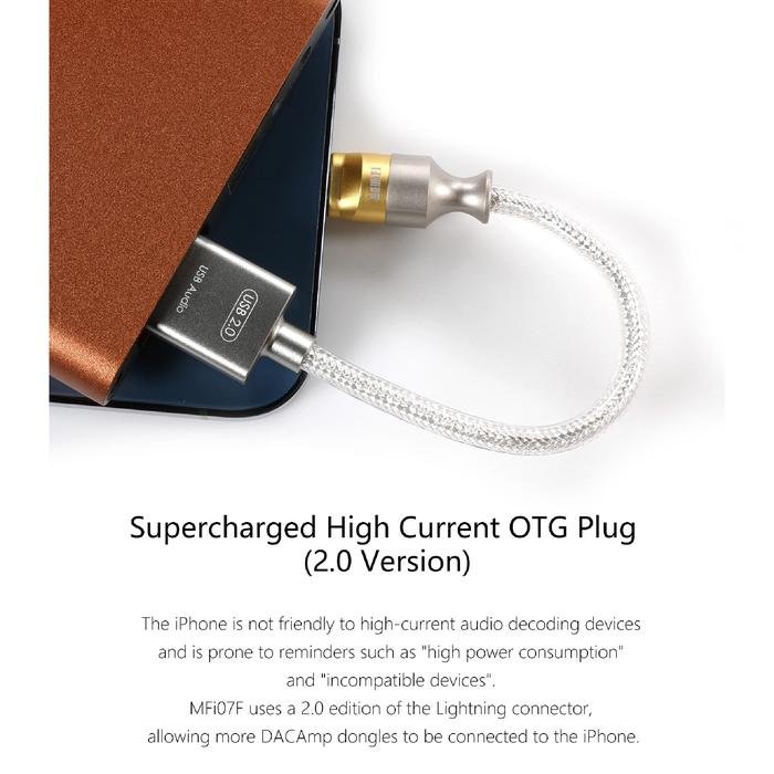 DD DDHIFI MFI07F Lightning to USB A Female OTG Adapter Cable 2.0 Original