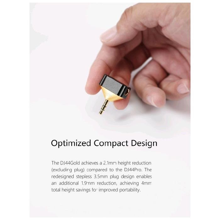 dd DDHIFI DJ44Gold / DJ44 Gold / DJ 44 Gold 4.4mm Female to 3.5mm Male Adapter (Black Gold Edition) Original
