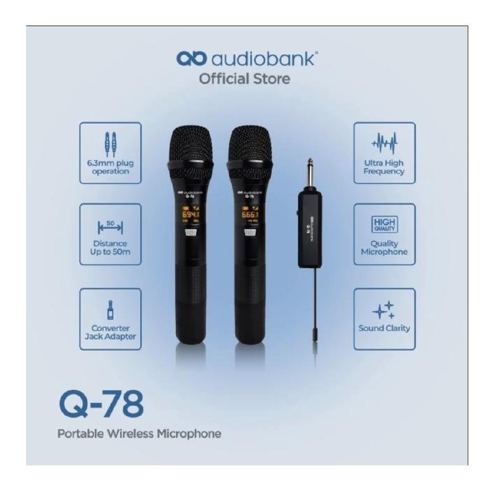 Audiobank Q-78 / Q 78 / Q78 Portable Wireless Microphone Original
