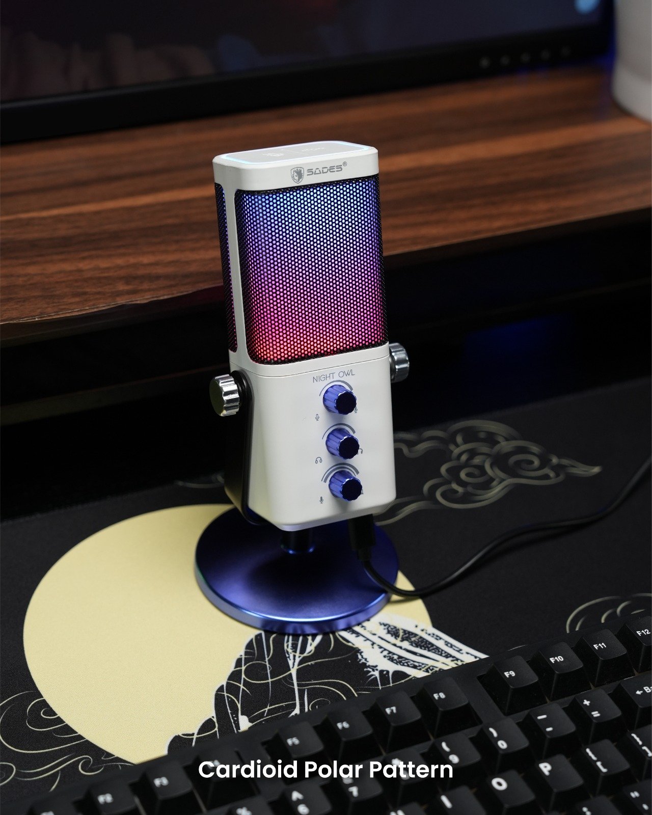 Sades Night Owl USB Condenser Microphone – Gaming & Streaming Original