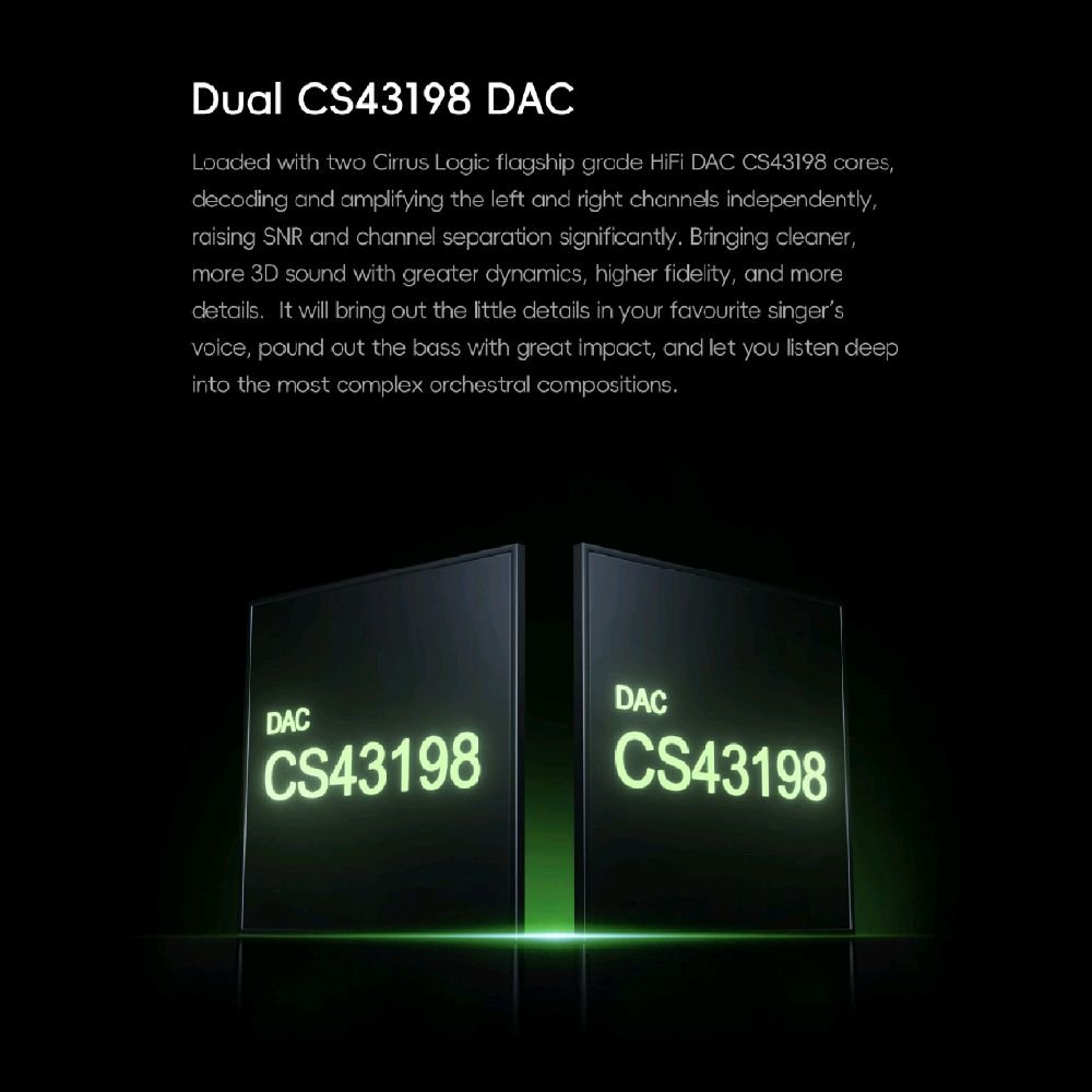 HiBy W4 / W 4 Portable Hi-Fi DAC Headphone Amplifier with Dual CS43198 DAC Amp Original