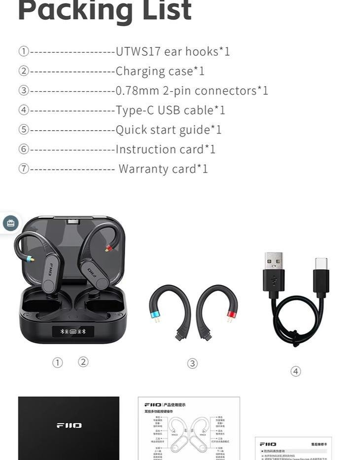 FiiO LINK TWS / UTWS17 True Wireless Bluetooth 6.0 Earhooks Original