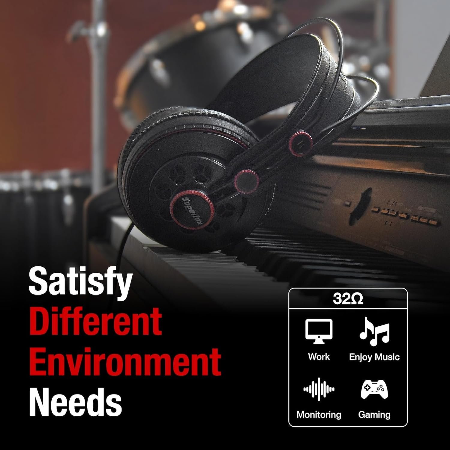 Superlux HD681 Semi-Open Profesional Monitor Headphones Original