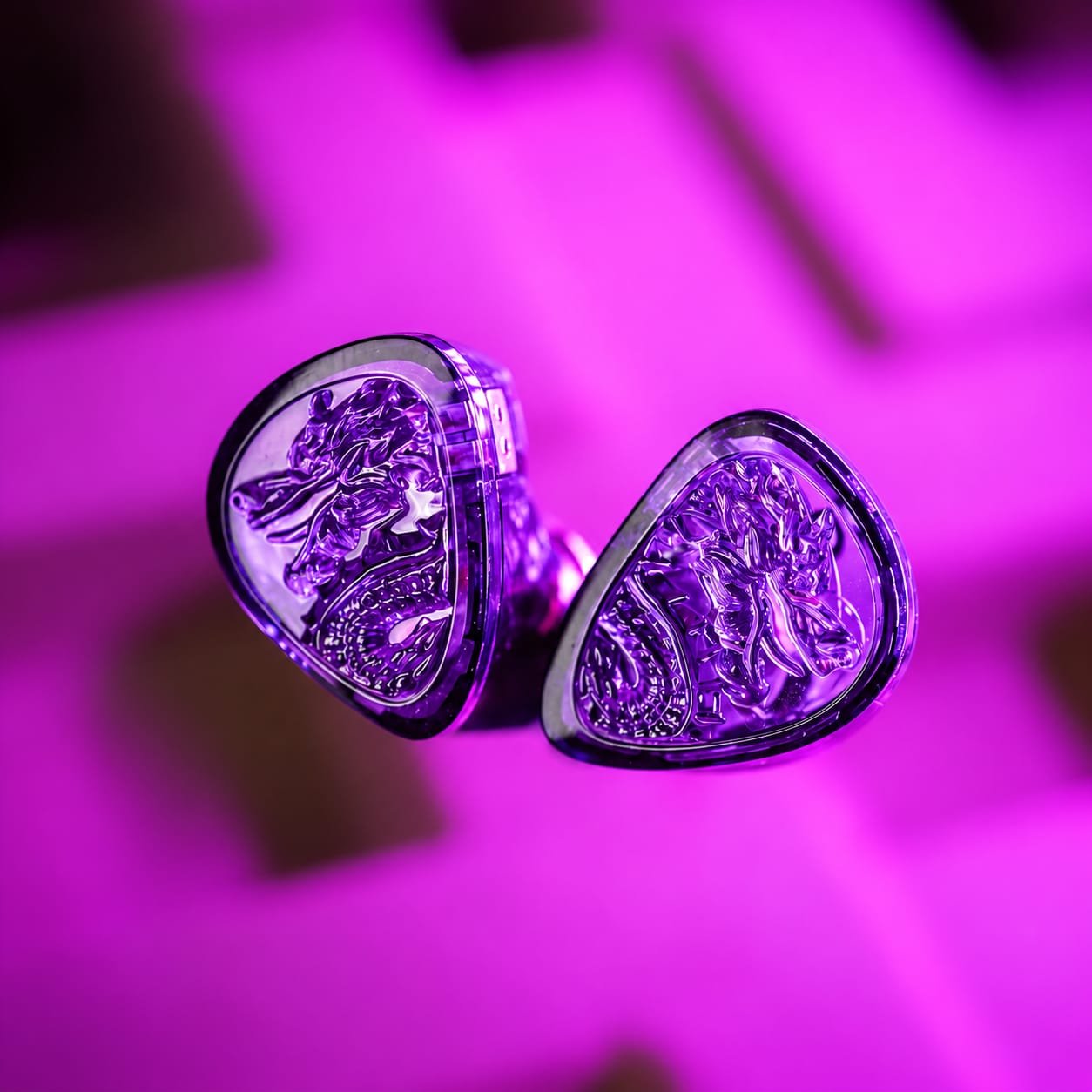 Tangzu Waner SG 2 / Wan'er SG 2 Amethyst Dragon / Purple Dragon 5th Anniversary Limited Edition 10mm PET Single Dynamic Driver In-Ear Monitor Earphones / IEM Original