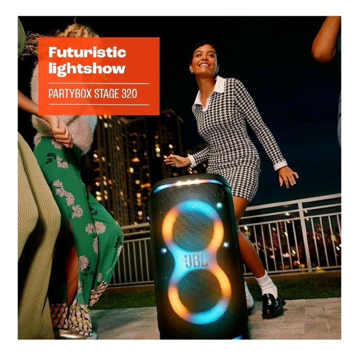JBL Partybox Stage 320 / Partybox 320 / Partybox320 Successor Partybox 310 - Powerful Bass Portable Party Speaker with Telescopic Handle and Wheels Speaker Original