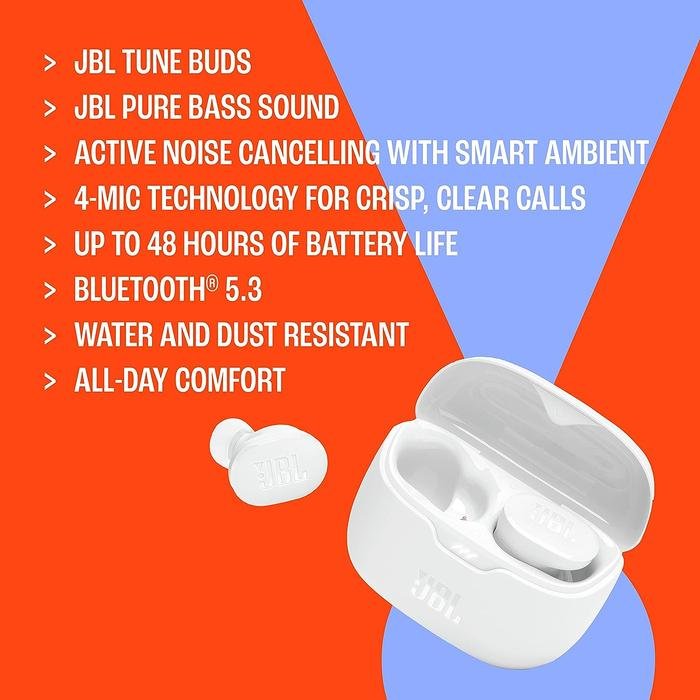 JBL Tune Buds True Wireless Noise Cancelling Earbuds with Ip54 TWS Original