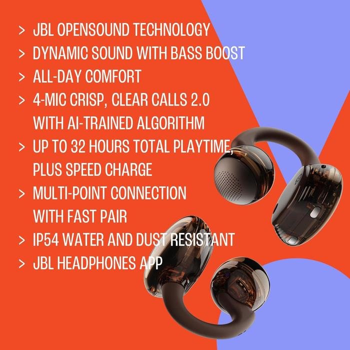 JBL Soundgear Clips - True Wireless Open-ear Headphones TWS Earphone Bluetooth Original
