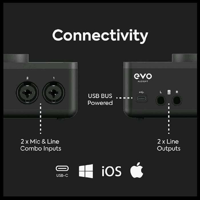 Audient Evo 4 / Evo4 - 2in | 2out Audio Interface / Soundcard Original