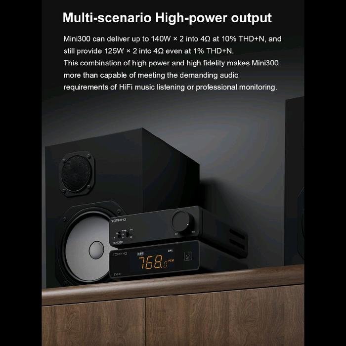 TOPPING Mini 300 Fully Balanced Desktop Power Amplifier Original