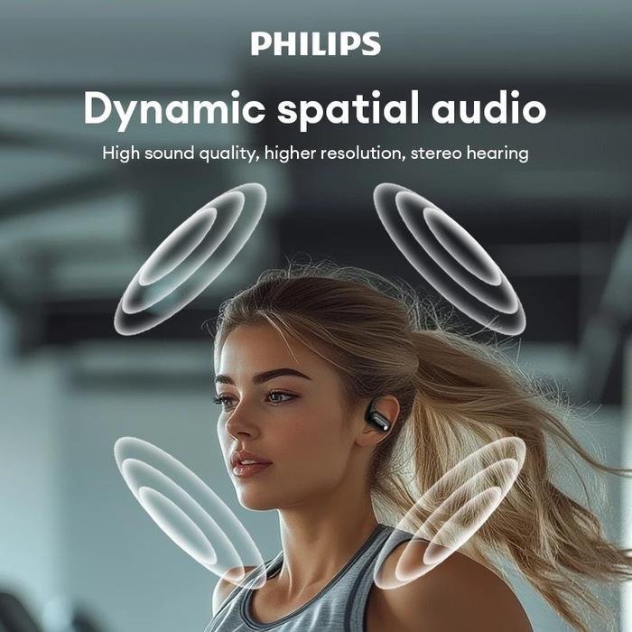 Philips TAT4759 Open-Ear Bluetooth Earphone ANC Active Noise Reduction High Definition Call IPX5 Waterproof Low Delay Long Battery Life Original