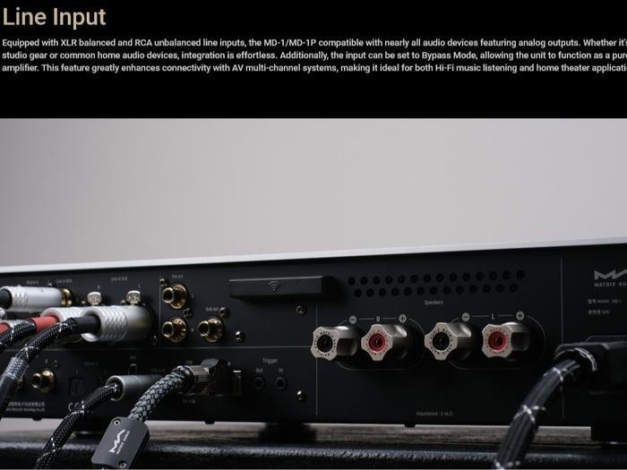Matrix Audio MD-1P Hifi Music Streamer and Integrated Amplifier Original