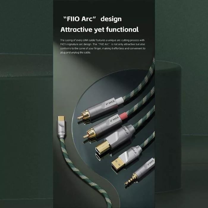 Fiio LINK Series USB / RCA / XLR / Coaxial Hi-Fi Audio Cables Silver Plated Monocrystalline Copper of Cables Original