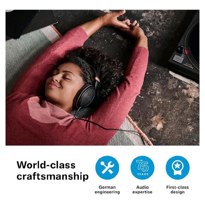 Sennheiser HD505 / HD 505 / HD-505 Copper Edition Over Ear Open Back Audiophile Headphone Original