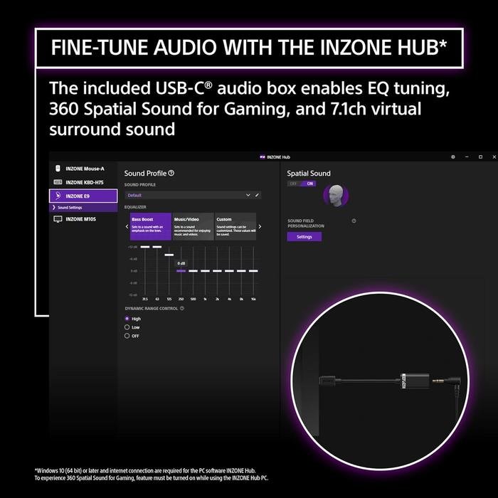 Sony INZONE E9 In-ear Gaming Headphones Sound Tuned for FPS Noise Isolation & Comfort Fit Original