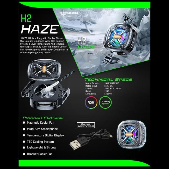 NYK Nemesis Haze H2 / H-2 / H 2 / Tundra H3 / H-3 / H 3 Magnetic Phone Cooler Fan Original