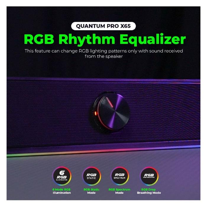 NYK Nemesis Quantum Pro X65 /X 65 / X-65 Gaming Soundbar Speaker with 6 Mode RGB and Dual Mode Connection Original