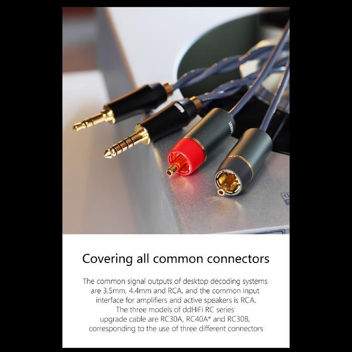 DD DDHIFI RC30A / RC40A / RC30B Shilded Silver RCA Analog Cables Original