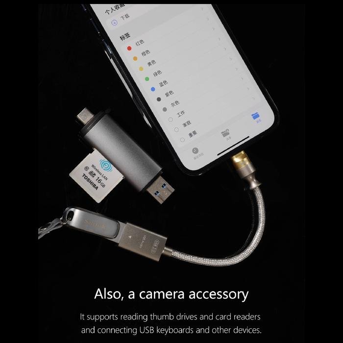 DD DDHIFI MFI07F Lightning to USB A Female OTG Adapter Cable 2.0 Original