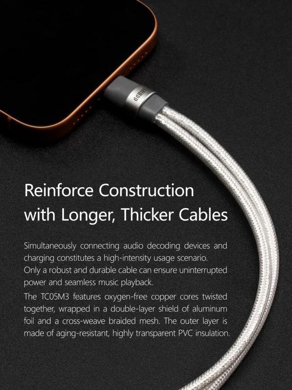 ddHiFi TC05 M3 2-in-1 USB-C Charging & OTG Decoding Cable Original