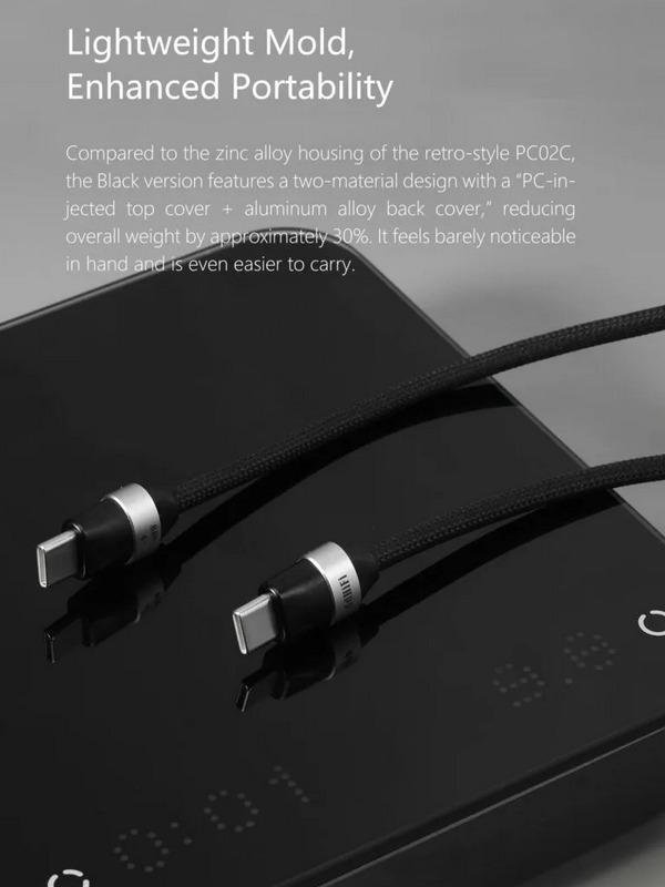 ddHiFi PC02 / PC 02 Black Lightweight Mesh-Covered Fast Charging Cable Original