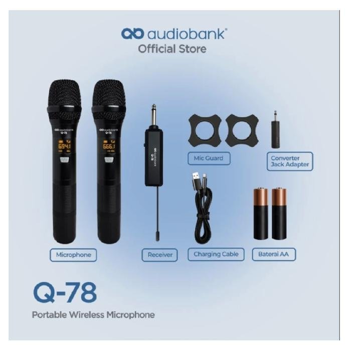 Audiobank Q-78 / Q 78 / Q78 Portable Wireless Microphone Original
