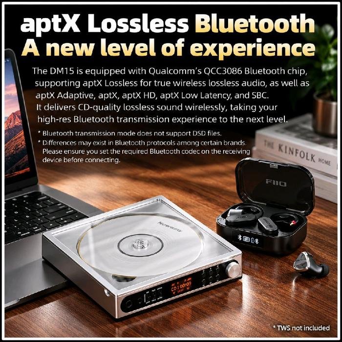 Fiio DM15 / DM 15 (AKM) Portable Stereo CD Player with Dual AK44935 DACs / CD Player Original