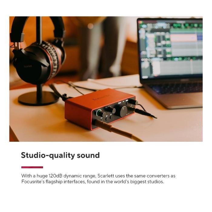Focusrite Scarlett 2i2 Studio 4th / Gen 4 USB Audio Interface / Soundcard Original