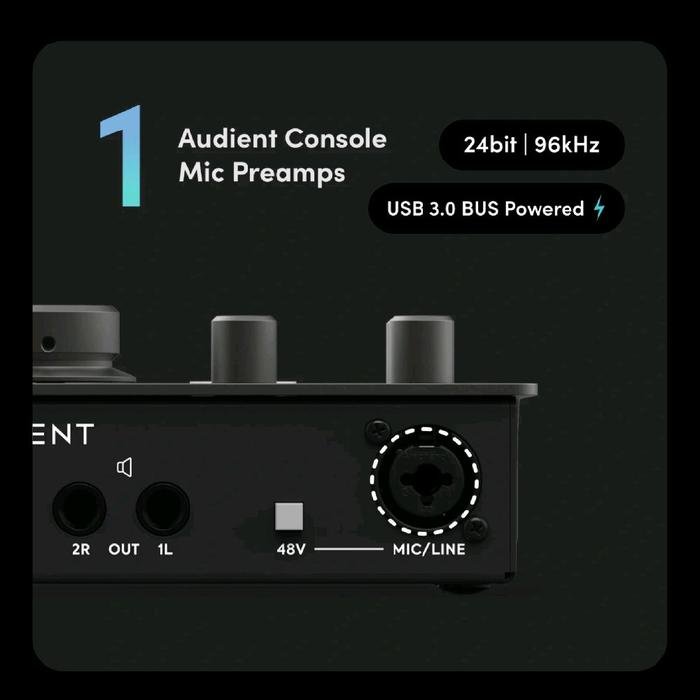 Audient iD4 MkII / iD-4 MkII / iD 4 MkII - 2in | 2out Audio Interface / Sound Card / Soundcard Original