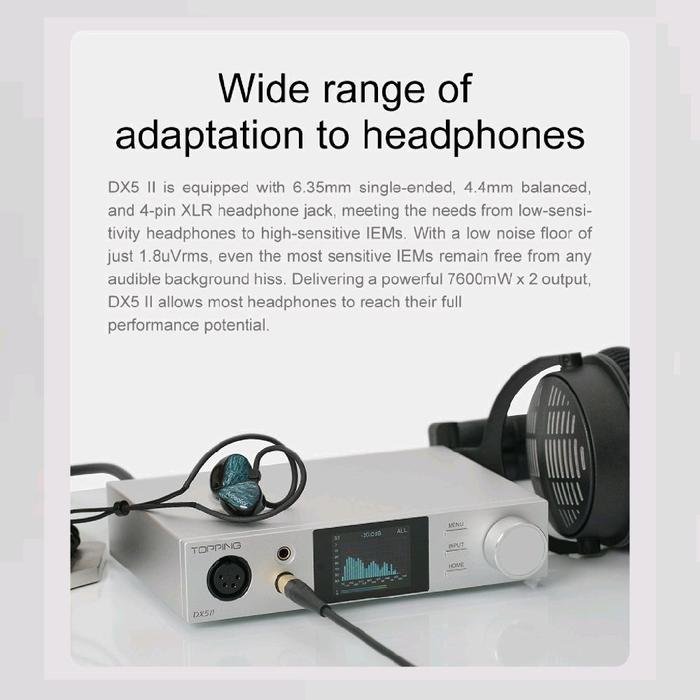 Topping DX5 II / DX 5 II / DX-5 II / DX5II Fully Balanced DAC and Headphone Amplifier Combo / DAC Amp Original