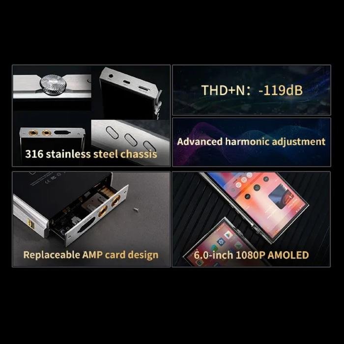 iBasso DX340 / DX 340 The New Flagship High Resolution Digital Audio Player with 1-bit DAC ROHM DAP Original