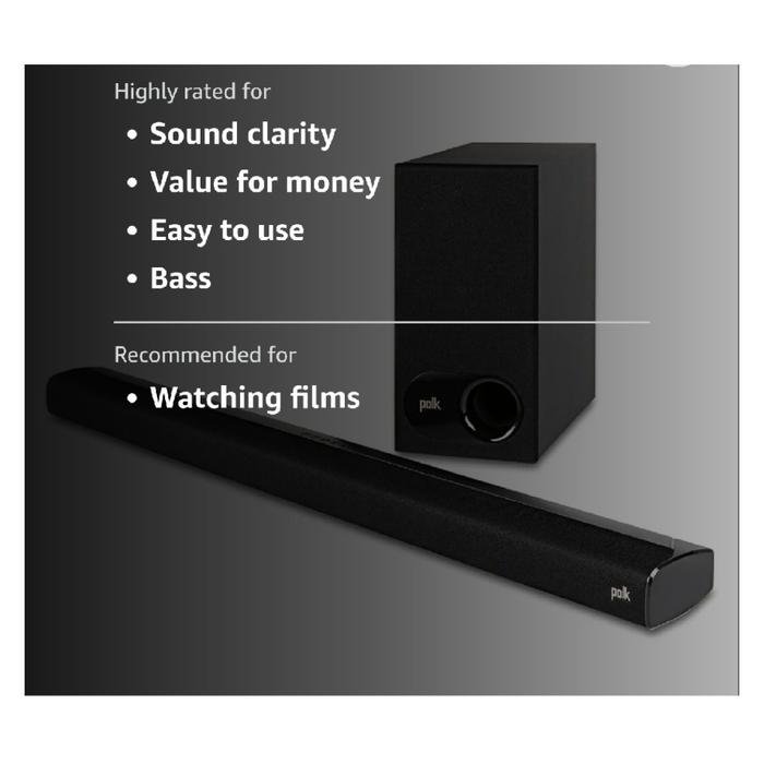 Polk Audio Signa S2 / S 2 Sound Bar / Soundbar with Wireless Subwoofer Original