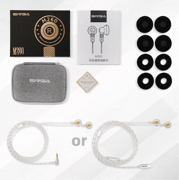 Sivga M260 / M 260 Hifi Detachable Dynamic Driver Earbud Original