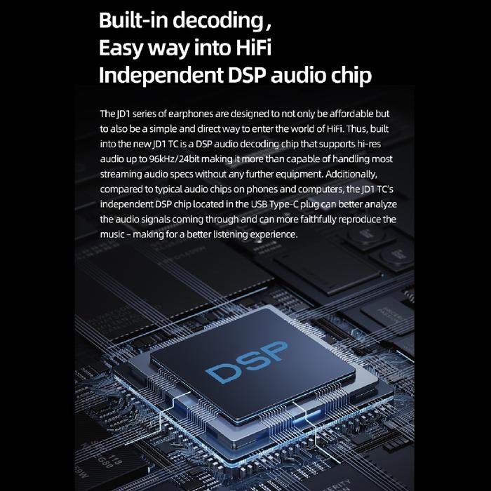 FiiO x Jade Audio JD1 / JD 1 / JD1 TC / JD 1 TC Hi-Res Dynamic In-Ear Monitor Headphones / Headset / with Microphone / IEM Original