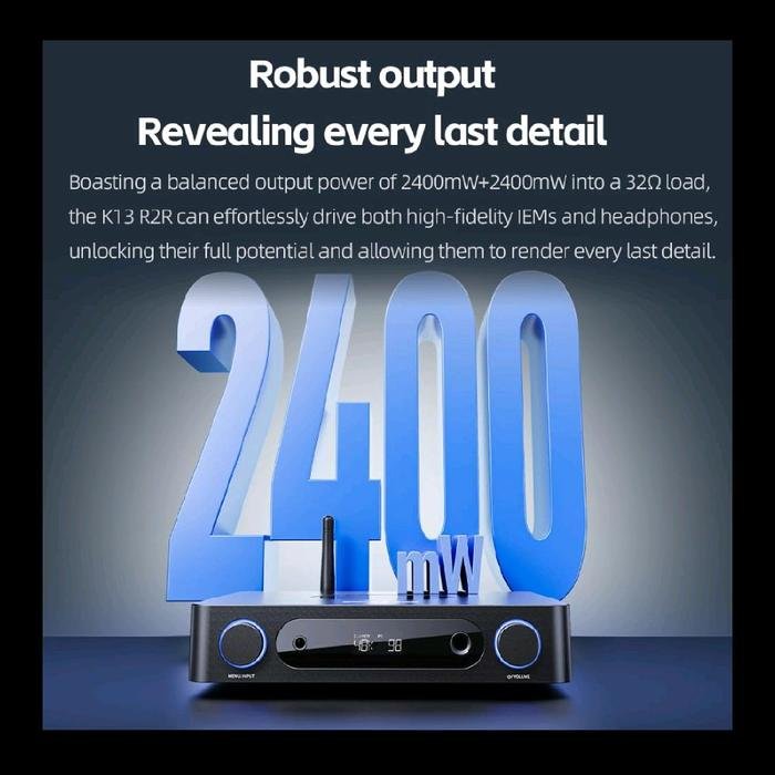 Fiio K13 R2R / K13R2R / K 13 R2R High Resolution Desktop DAC and Headphone Amplifier / DAC Amp Original