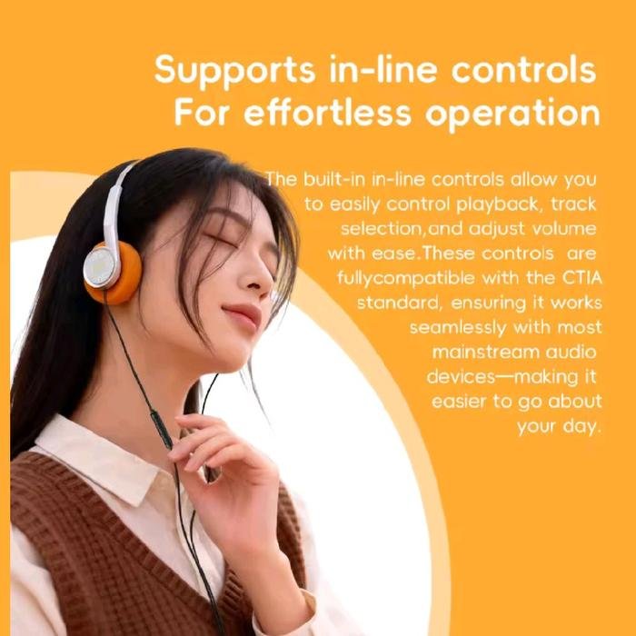 Fiio Snowsky WIND PRO 40mm High-Fidelity Dynamic Driver Retro Style Lightweight with In-Line Controls On-Ear Headphones Original