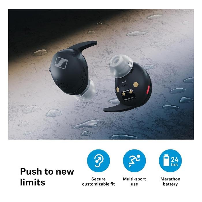 Sennheiser Momentum Sport Crystal-Clear Sound with Adaptive Active Noise Cancellation and A Powerful New Transducer True Wireless Earbuds / TWS Original
