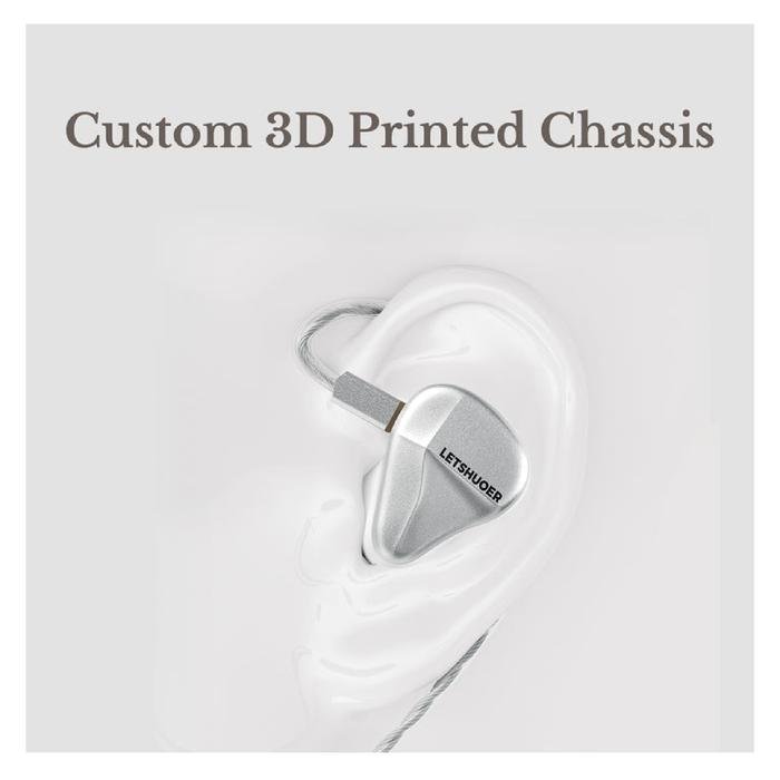 LETSHUOER Cadenza4 / Cadenza 4 Quad Drivers 10mm Dual-Chambered Beryllium Coated DD + 3 BA Drivers Hybrid High-Fidelity in-ear Monitor Earphones / iem Original