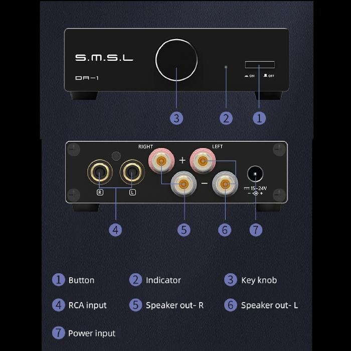 SMSL DA-1 / DA 1 / DA1 High Resolution Power Amplifier Original