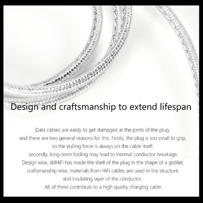 DD DDHIFI TC02C / TC02L Fast Charging / Data Cable USB-C / Lightning Original