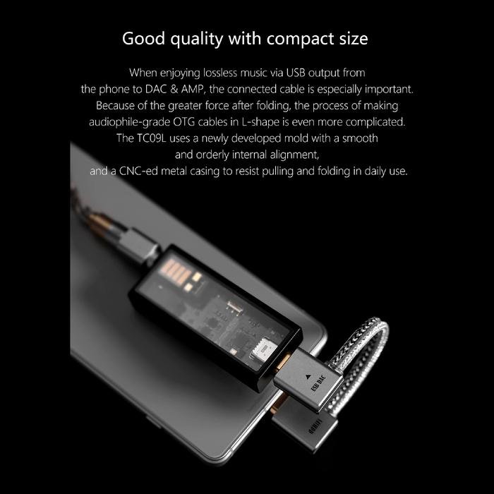 DD DDHIFI TC09L / TC 09L / TC 09 L / MFi09L / MFi 09L / MFi 09 L L-Shaped OTG Cable Original