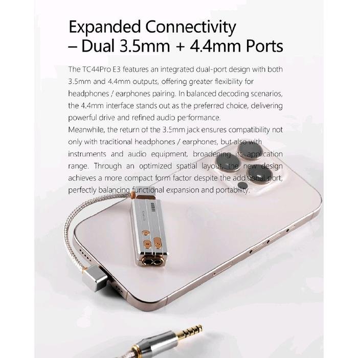 DDHIFI TC44Pro E3 / TC44ProE3 Eye 3 The 3rd-Gen Interchangeable Cable Hi-Res DAC AMP Adapter Original